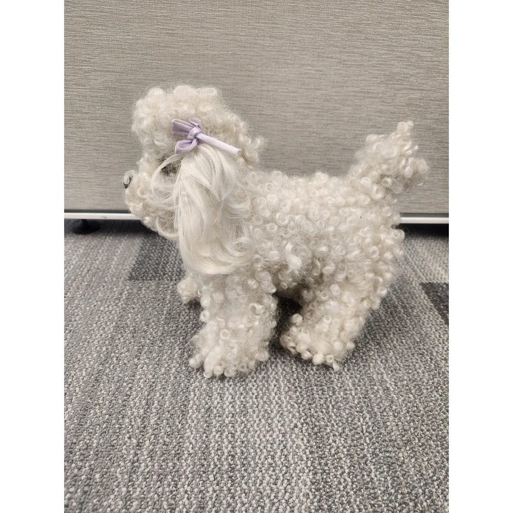 Vtg. Rare Lulu Wiggy Doggy Poodle Stuffed Animal‎ Curly Hair Synthetic Fiber 8